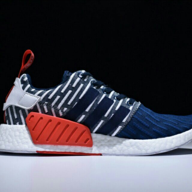 Adidas nmd r2 primeknit collegiale della marina, sulla moda maschile, calzature Adidas nmd r2 primeknit collegiale della marina, sulla moda maschile, calzature