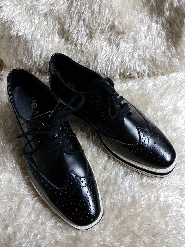 prada wingtip brogue platform sneakers