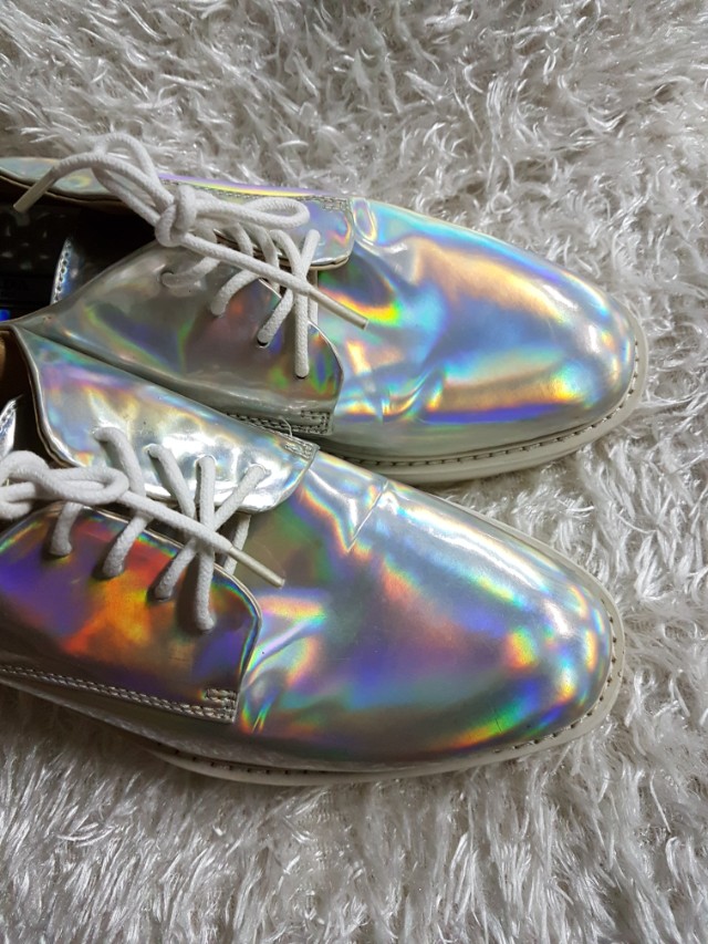 Holographic oxford shoes sale