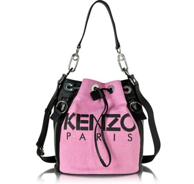BN authentic Kenzo pink canvas bucket 