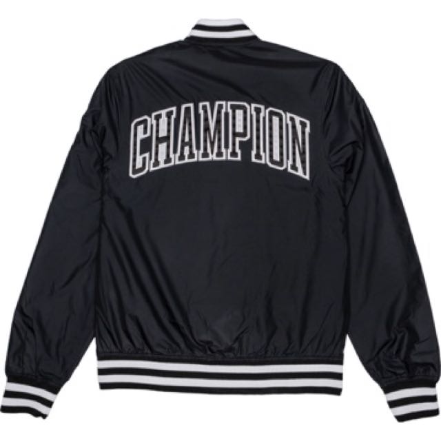 Men's champion online satin baseball jacket