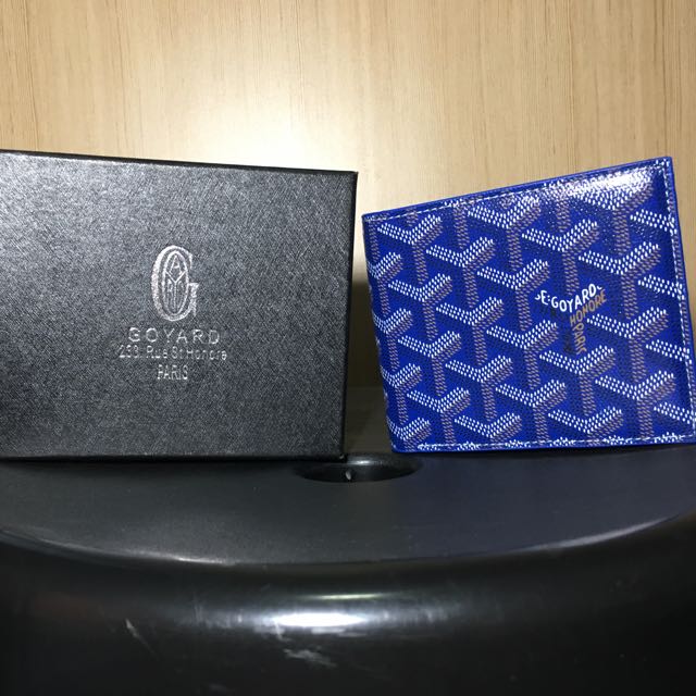 goyard mens wallet blue