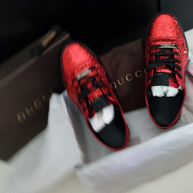 Red gucci sneakers sale