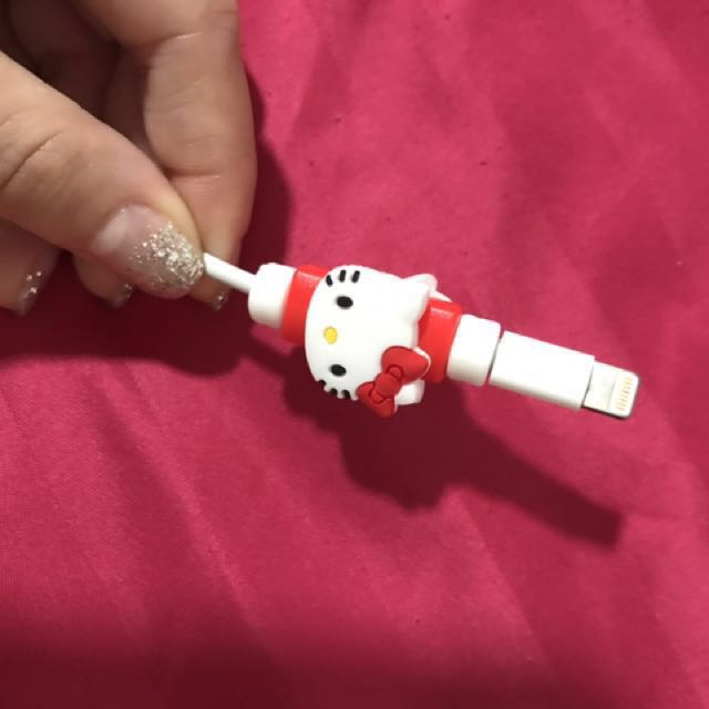 Hello Kitty Cable Protector (Category: Other Mobile & Gadget Accessories) located in Singapore. Submitted by sanliyeo (Listing ID 141028842, Image 3). Description: Having a hard time to extend the shelf life of your cables? We have got you covered! Protect your cables from wear and tear using this hello kitty cable protectors. —Price List— 1 piece // $1.5 5 piece // $6 10piece // $10 .