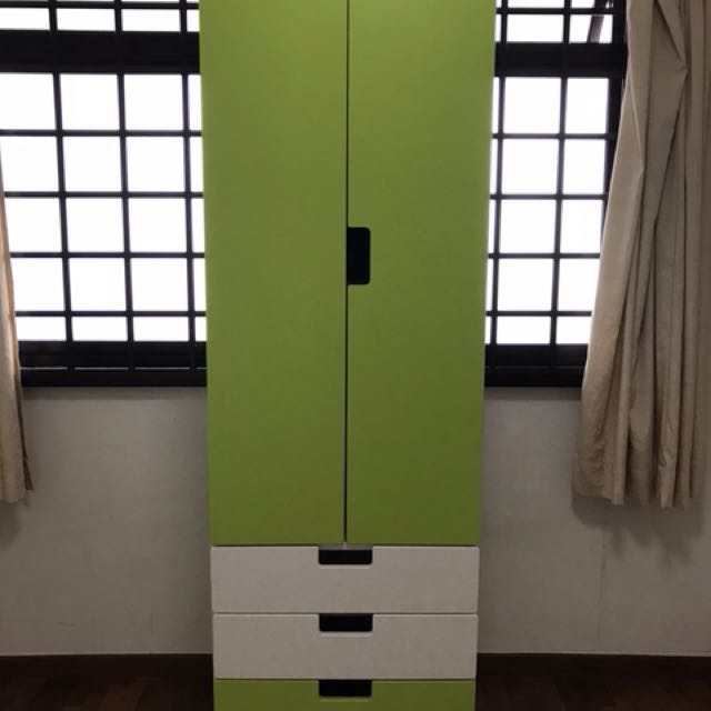 Ikea Stuva Wardrobe Green White Furniture Shelves Drawers