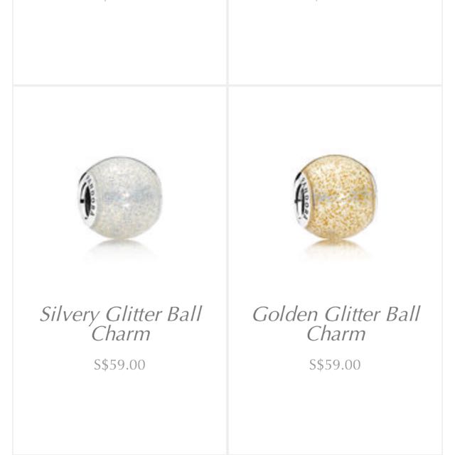 Pandora rose glitter ball discount