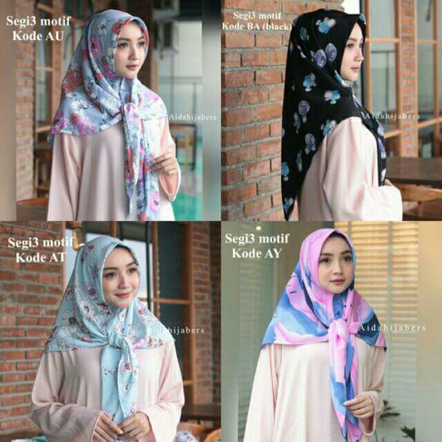 Jilbab Segitiga Instan Motif Fesyen Wanita Muslim Fashion Di Carousell
