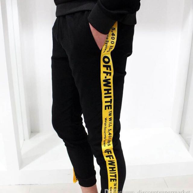 jogging pants off white