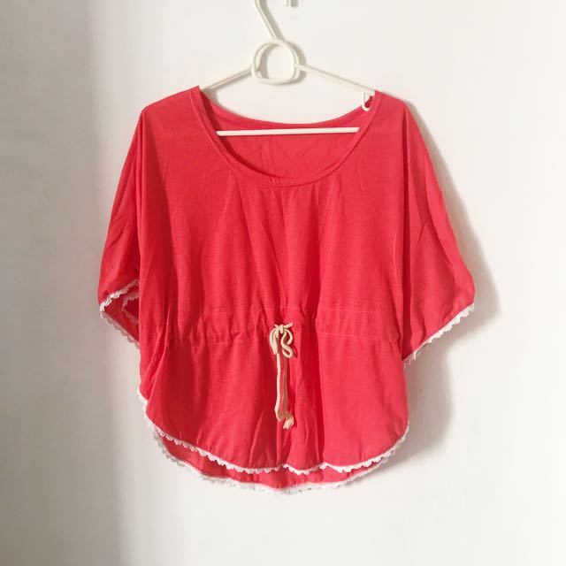 red batwing top