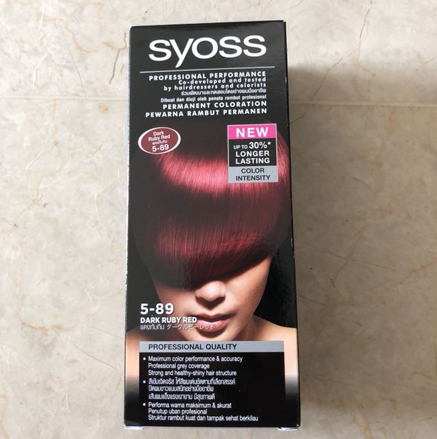 Syoss Dark Ruby Red Hair Dye Colour Health Beauty Hair Care On