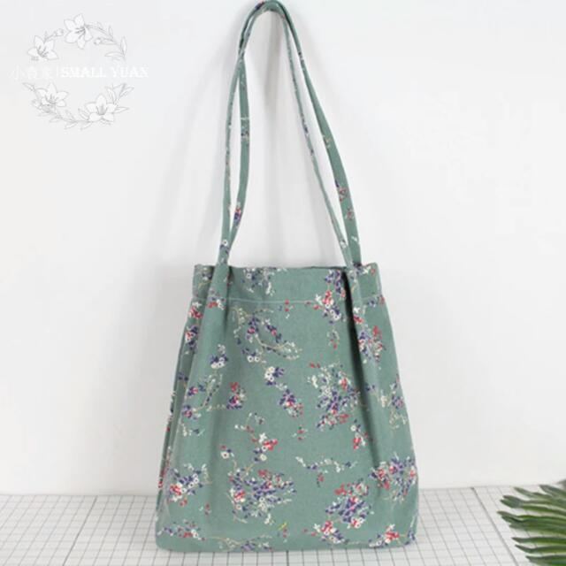 floral canvas tote bag