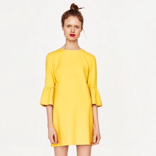 Zara yellow frill dress Clearance