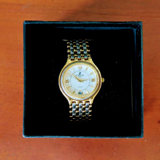 18k gold clearance plated watch