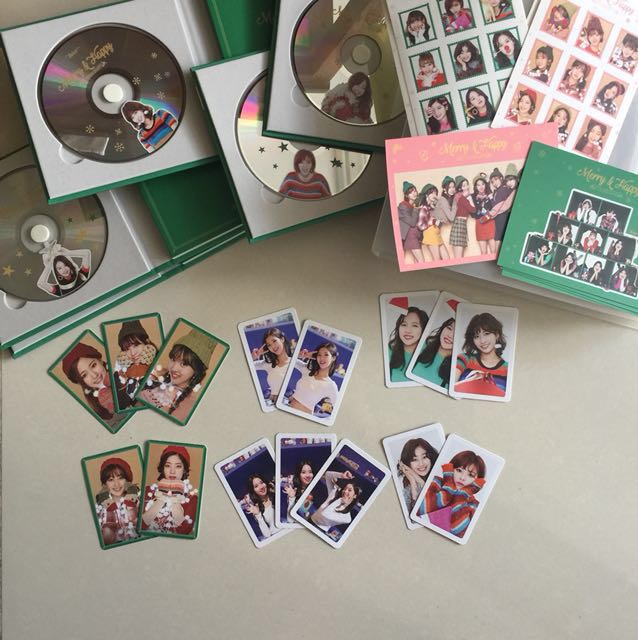 Wtt Wts Twice Merry And Happy Heart Shaker Pc Album Sticker Postcard Hobbies Toys Memorabilia Collectibles K Wave On Carousell