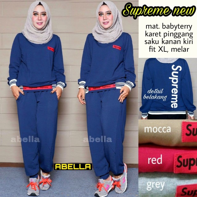 Baju Olahraga Muslimah Modis / Kaos Olahraga Wanita Setelan Training