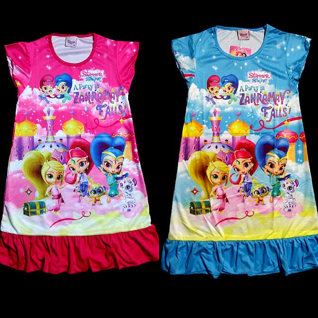 Disney Kids Pyjamas Dress Nightgown Shimmer And Shine My Little