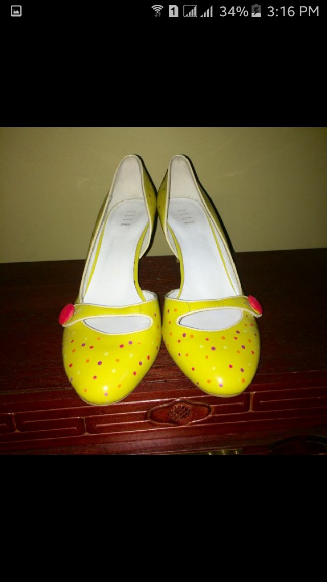 Elle Retro Polka Dot Kitten Heels Sz40 (Category: Heels) located in Manila. Submitted by jan_ice25 (Listing ID 145637090, Image 1). Description: Used for Office Anniversary party.. Please see last photo to appreciate.. Thanks...