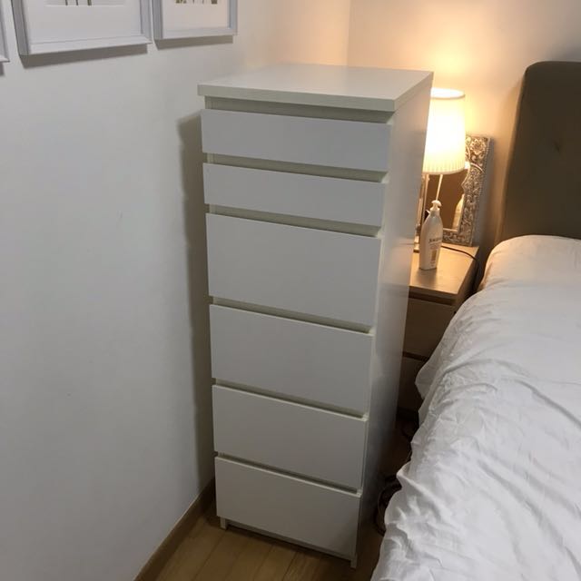 Malm Ikea Tall 6 Drawers Furniture Shelves Drawers On Carousell