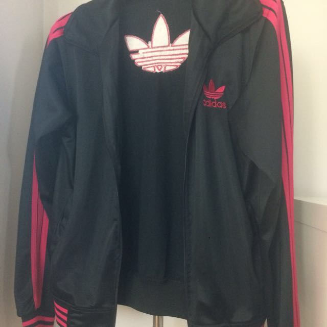 pink and black adidas jacket