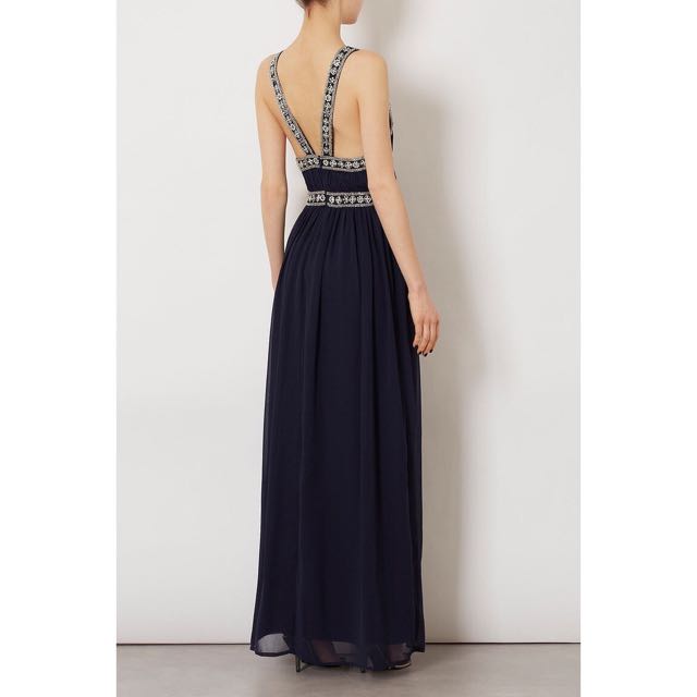 Topshop Embellished Panel Maxi Dress (Navy), Women's Fashion, Dresses & Sets, Dresses on Carousell Topshop Embellished Panel Maxi Dress (Navy), Women's Fashion, Dresses & Sets, Dresses on Carousell