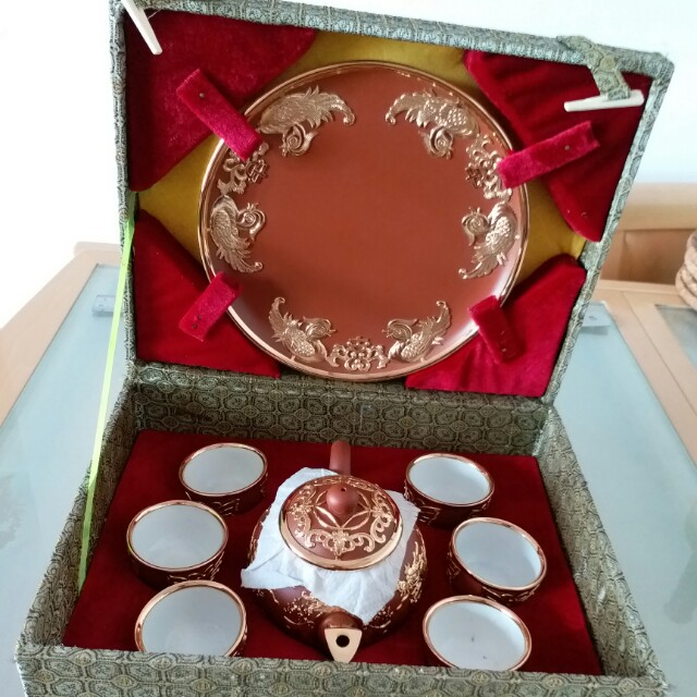 中國皇家藝術珍品一吉紋齋鍍金紫砂茶具套裝(傅傑)(請先自行上網了解吉 