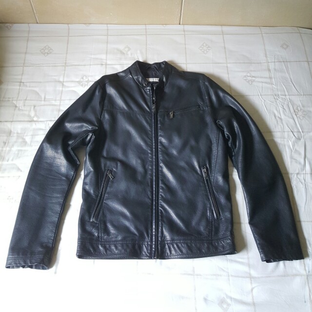 Celio leather outlet jacket