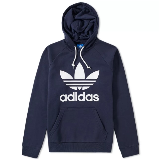 Adidas trefoil 2025 hoodie legend ink