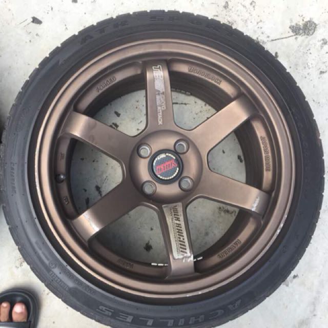 For Sale 16 8jj Pcd 100 Tyr 80 Tayar Semua Sama Rm850 Nego Nipis Tayar Achilles 205 45 Cll For Meet 601160700227 Auto Accessories On Carousell