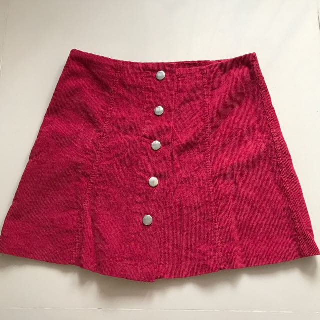 Maroon button down skirt Women s Fashion Bottoms Skirts on Carousell