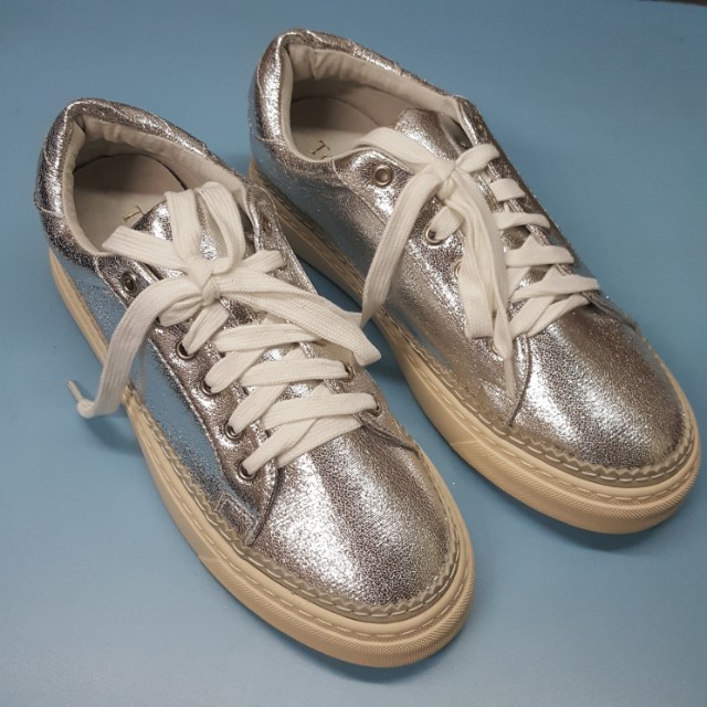 Silver sneakers, Women's Fashion, Shoes on Carousell