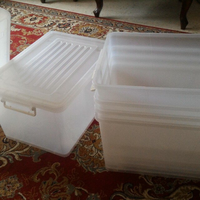 Storage Box With Wheel Bekas Simpan Barang Beroda 55liter Size Besar New Home Furniture Others On Carousell