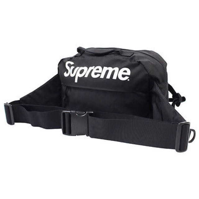 SUPREME X SS16 Tonal Shoulder Bag Black Cordura Box Logo, Men's