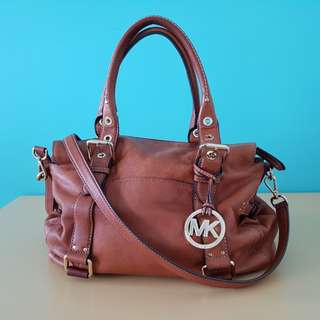 Michael Kors Brown Leather Satchel Bag