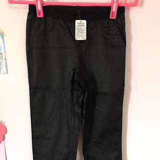 微亮面黑色內搭褲