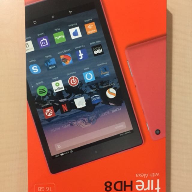 Bnib Amazon Fire Hd 8 Red With Google Play Installed Mobile Phones Tablets Others On Carousell