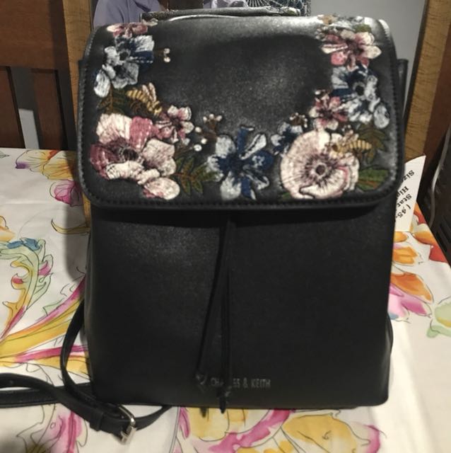 charles and keith front flap backpack