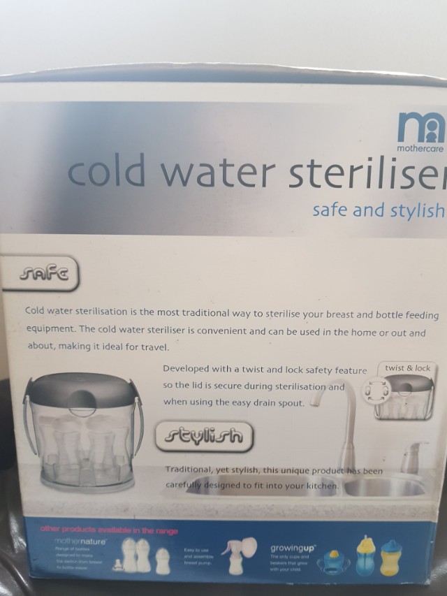 Mothercare cold water best sale steriliser