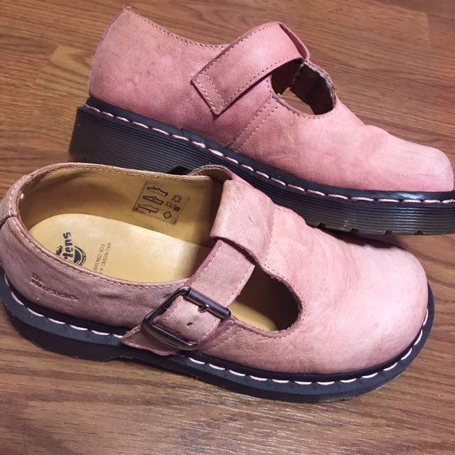 Dr Martens Mary Janes in Pale Pink 