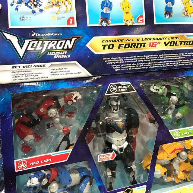 Voltron legendary defender 5 lions bundle set with lights and sounds discount