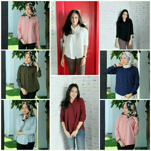 Kemeja Wanita Terbaru Fesyen Wanita Pakaian Wanita Atasan Di Carousell