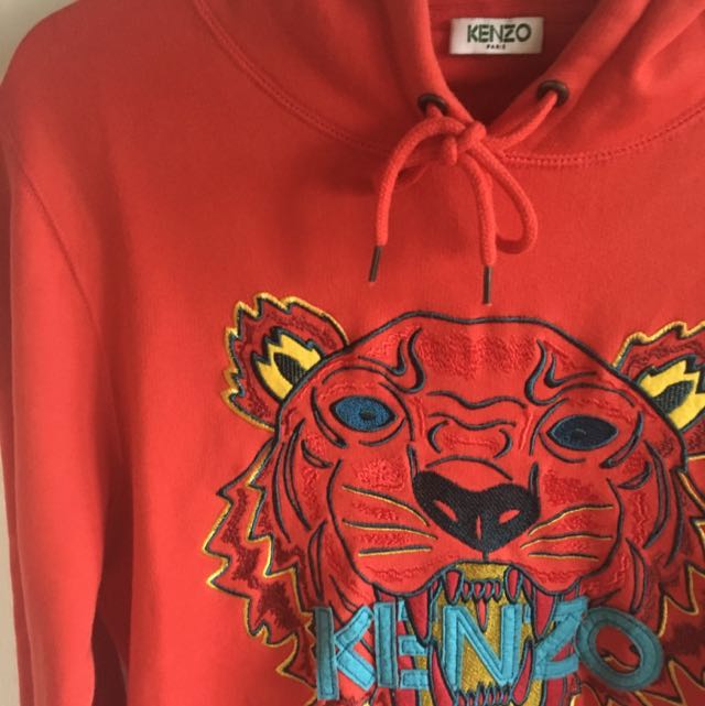 Red cheap kenzo hoodie