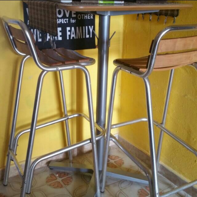 Mini Bar Table with Chairs, Furniture & Home Living, Furniture, Tables & Sets on Carousell