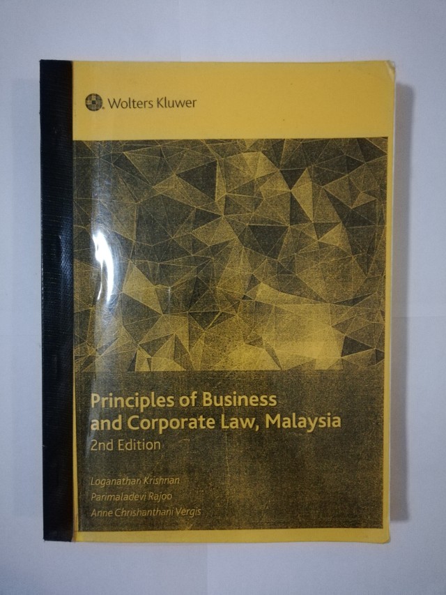 PRINCIPLES OF BUSINESS AND CORPORATE LAW MALAYSIA, Textbooks on 