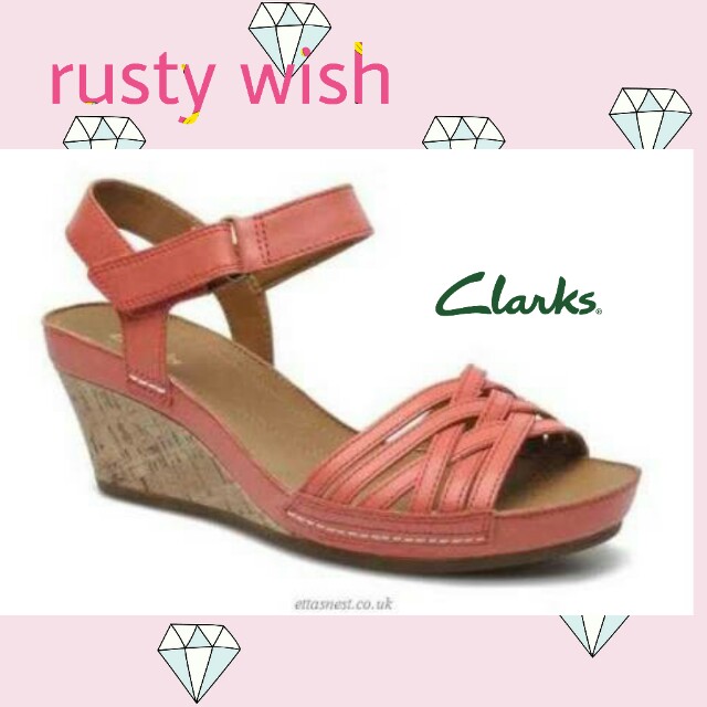 Rusty Wish size 37 Clarks Shoes Sepatu Wedges Pesta Original Promo