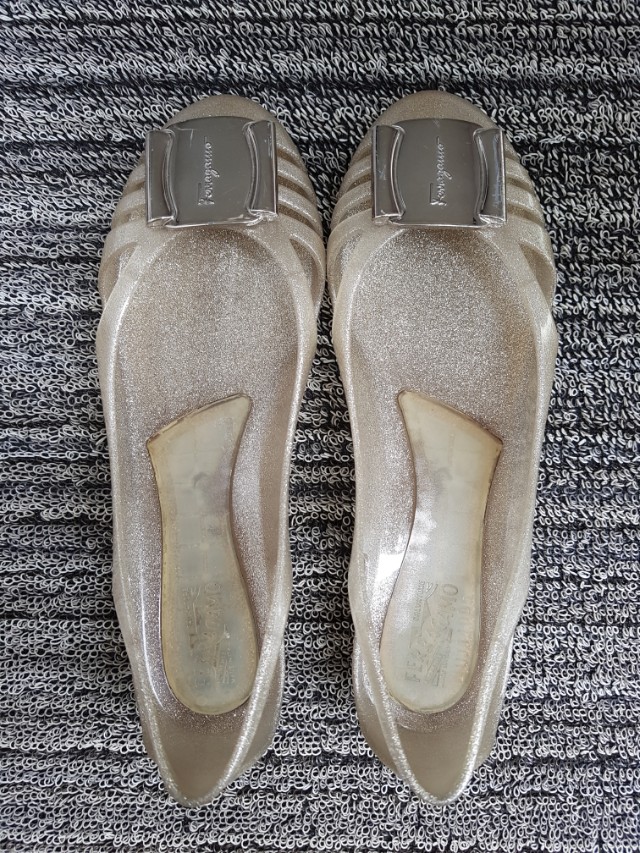 silver ballet shoes