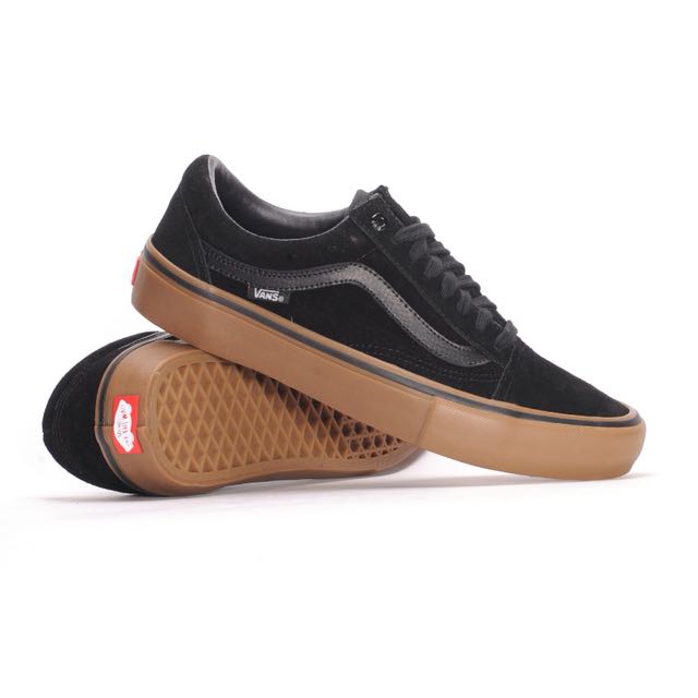 black vans with tan bottom