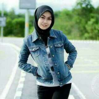jacket jeans muslimah