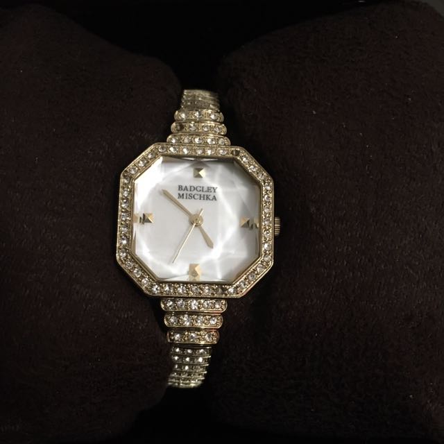 Badgley mischka swarovski crystal bracelet top watch