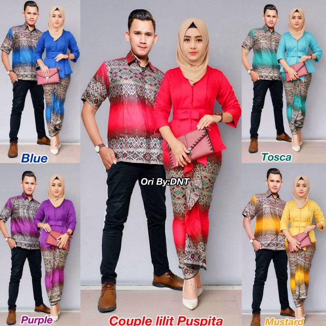  Baju  couple  lilit pusoita batik kebaya modern trendi lucu 