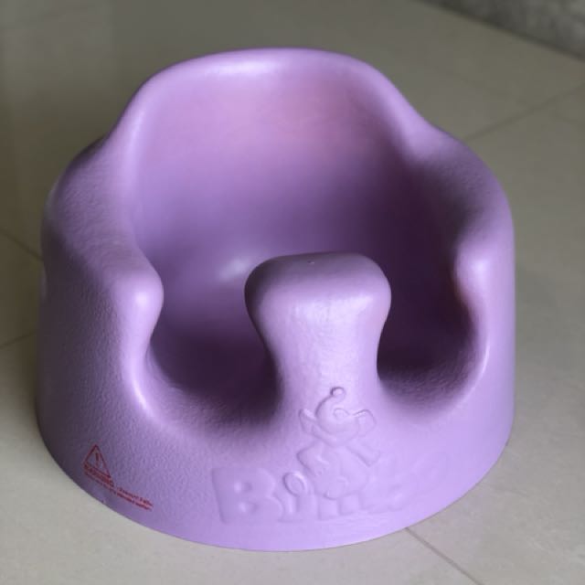 purple bumbo seat with tray